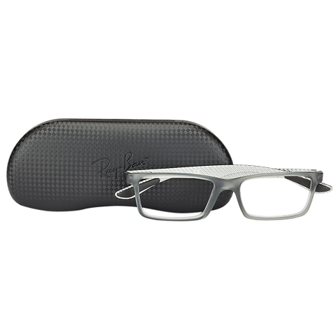 BRANDED Gray Transparent Full Rim Rectangle left side