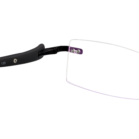 BRANDED Black Rimless Rectangle left side