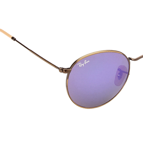 BRANDED Golden Brown Full Rim Round left side