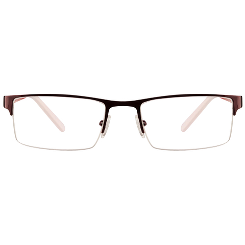 BRANDED White Half Rim Rectangle right side