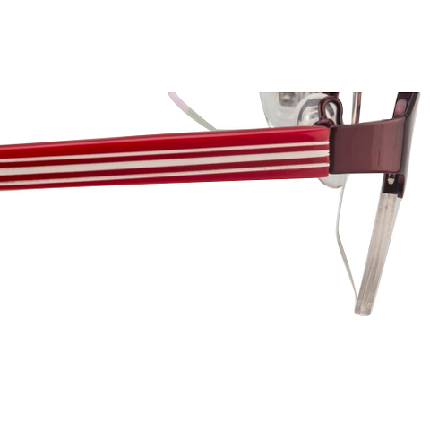 BRANDED White Half Rim Rectangle right side