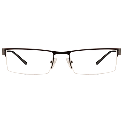 BRANDED Black Half Rim Rectangle right side
