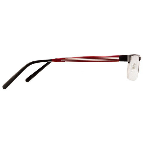 BRANDED Black Half Rim Rectangle left side