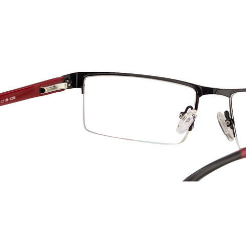 BRANDED Black Half Rim Rectangle left side