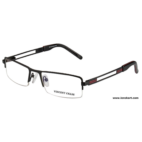 Vincent Chase Online Black Half Rim Rectangle left side
