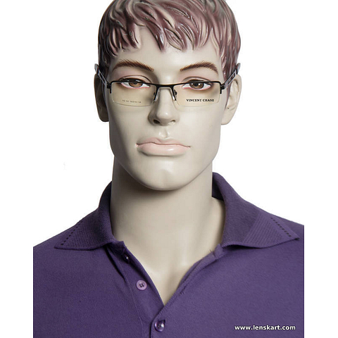 Vincent Chase Online Black Half Rim Rectangle right side