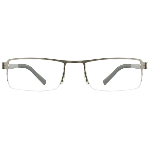 BRANDED Light Gray Half Rim Rectangle left side BRANDED Light Gray Half Rim Rectangle left side