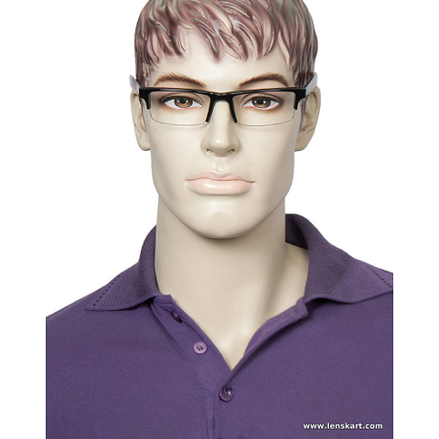 Vincent Chase Online Black Half Rim Rectangle right side