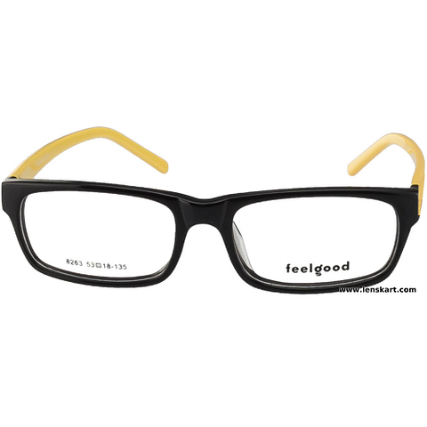 BRANDED Yellow Full Rim Rectangle right side