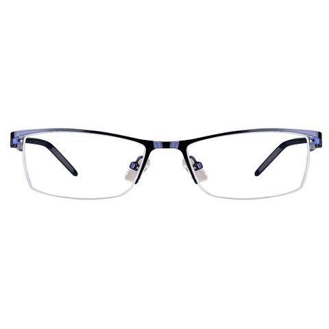 BRANDED Sky Blue Half Rim Rectangle right side