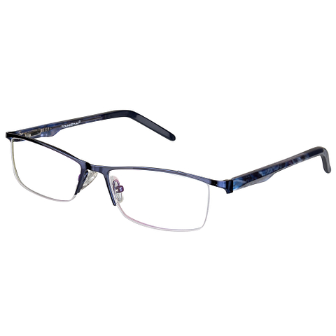 BRANDED Sky Blue Half Rim Rectangle left side