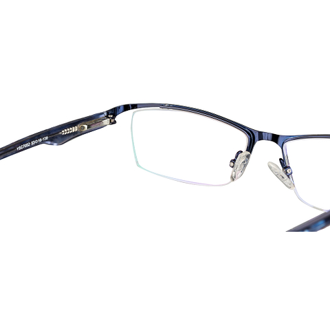 BRANDED Sky Blue Half Rim Rectangle left side
