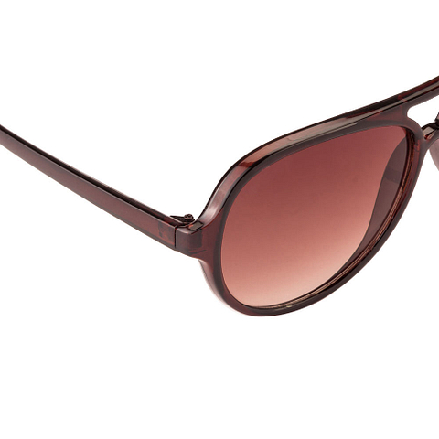BRANDED Red Full Rim Aviator left side