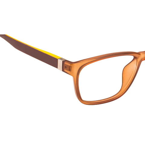 Lenskart Lenskart TOI Special: Brown Transparent Brown Yellow Full Rim Square Shape Lenskart TOI Special FUZON VC 1006- left side