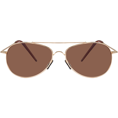 BRANDED Gold Full Rim Aviator left side