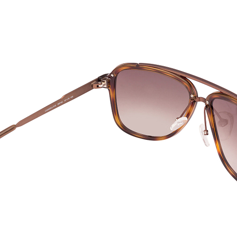 BRANDED Light Brown Full Rim Aviator right side