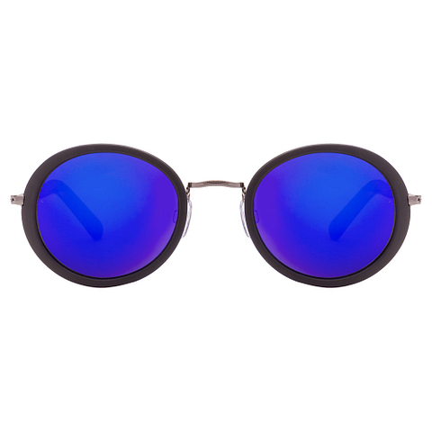 Round Sunglasses Idee Blue Sunglasses IDEE Blue Mirror Smoke Lens