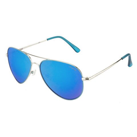 Polaroid Silver Full Rim Aviator left side