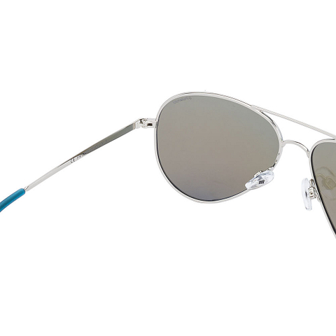 Polaroid Silver Full Rim Aviator left side