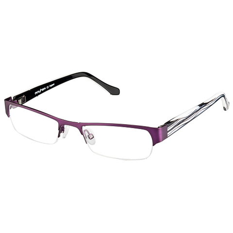 BRANDED Purple Half Rim Rectangle right side
