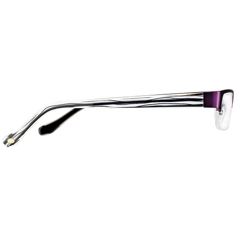 BRANDED Purple Half Rim Rectangle left side