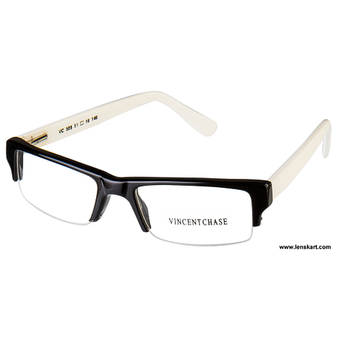 Vincent Chase Online Black Half Rim Rectangle left side