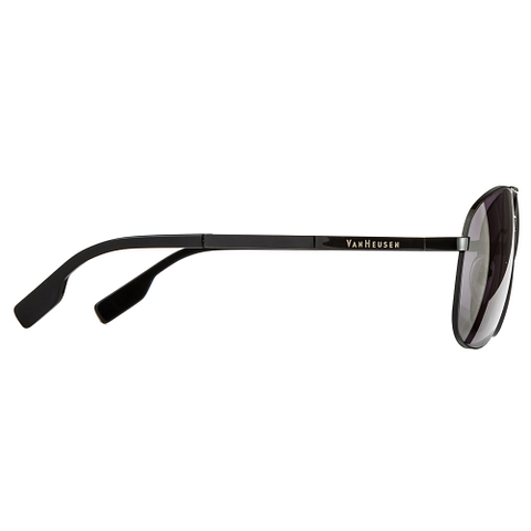 BRANDED Black Full Rim Aviator left side
