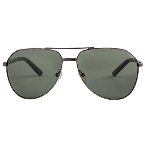 BRANDED Mid Gunmetal Full Rim Aviator left side