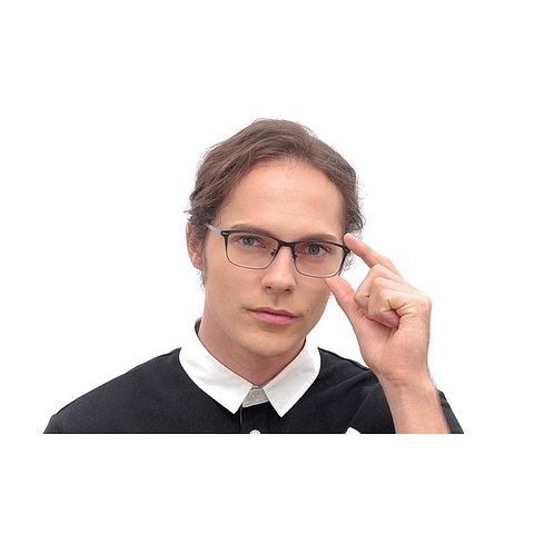 OWNDAYS | AIR Matte Black Full Rim Rectangle left side