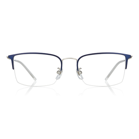 OWNDAYS | AIR Navy Blue Half Rim Rectangle left side