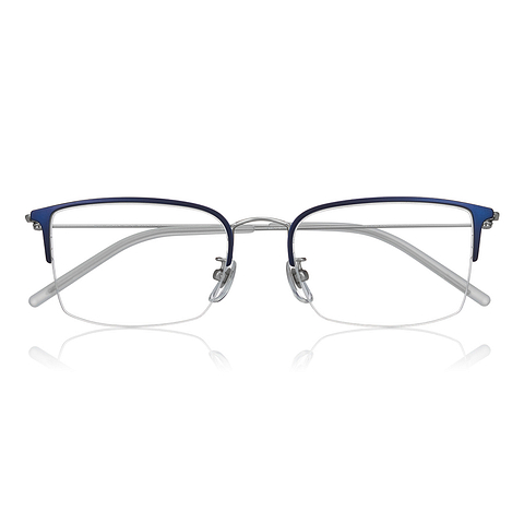 OWNDAYS | AIR Navy Blue Half Rim Rectangle right side