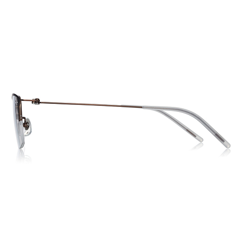 OWNDAYS | AIR Dark Brown Half Rim Rectangle left side