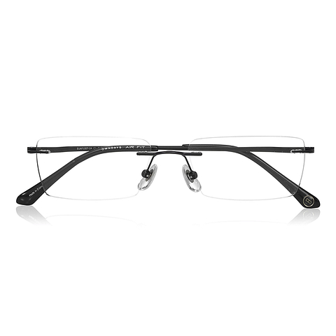 OWNDAYS | AIR MATTE BLACK Rimless Rectangle right side
