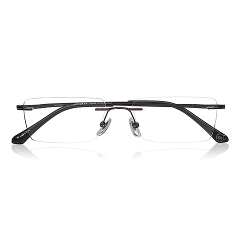 OWNDAYS | AIR Dark Brown Rimless Rectangle right side