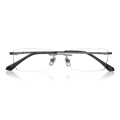 OWNDAYS | AIR Silver Rimless Rectangle right side