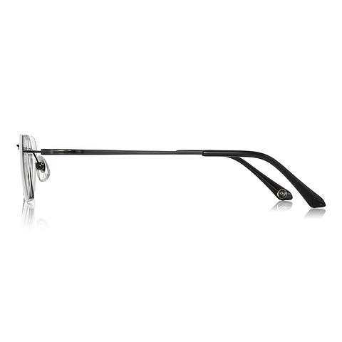 OWNDAYS | AIR Black Rimless Rectangle left side