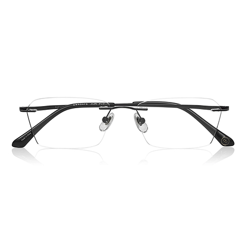 OWNDAYS | AIR Black Rimless Rectangle right side