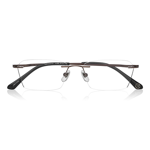 OWNDAYS | AIR Light Brown Rimless Rectangle right side