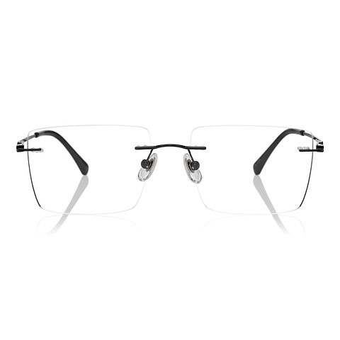 OWNDAYS | AIR Black Rimless Wellington left side