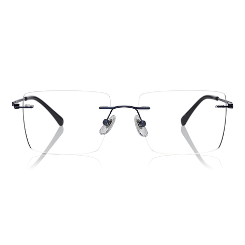 OWNDAYS | AIR Navy Rimless Wellington left side