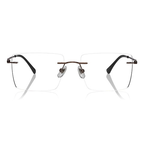 OWNDAYS | AIR Light Brown Rimless Wellington left side