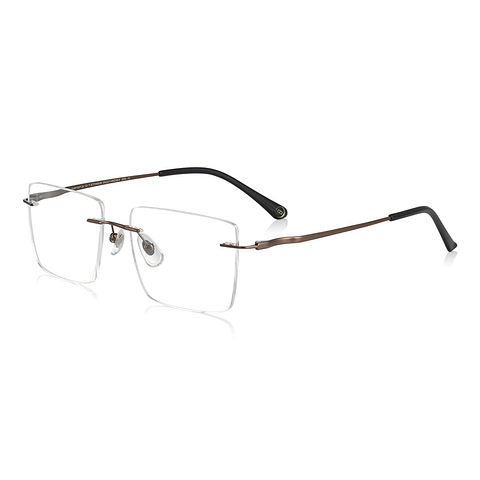 OWNDAYS | AIR Light Brown Rimless Wellington right side