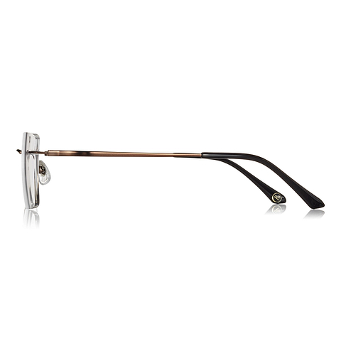OWNDAYS | AIR Light Brown Rimless Wellington left side