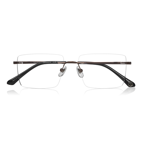 OWNDAYS | AIR Light Brown Rimless Wellington right side