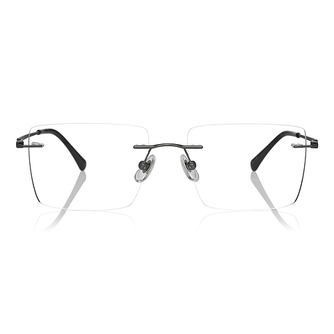 OWNDAYS | AIR Silver Rimless Wellington left side