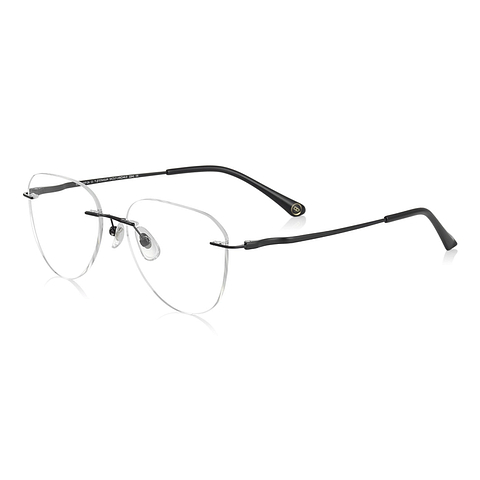 OWNDAYS | AIR Matte Black Rimless Teardrop right side