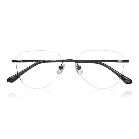 OWNDAYS | AIR Matte Black Rimless Teardrop right side