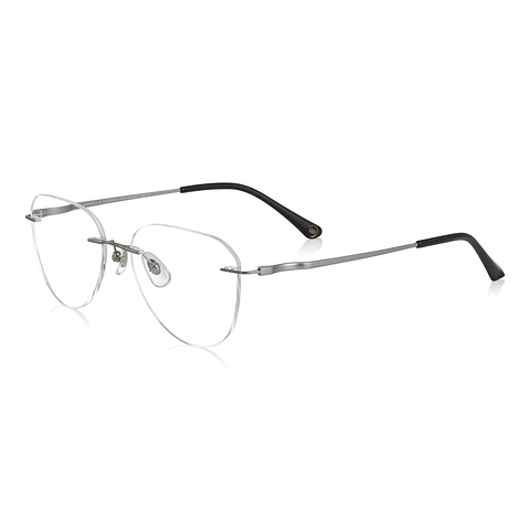 OWNDAYS | AIR Silver Rimless Teardrop right side