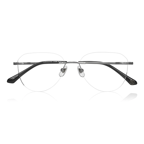 OWNDAYS | AIR Silver Rimless Teardrop right side