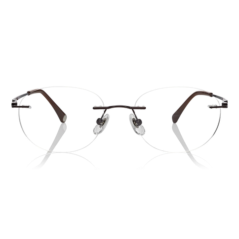 OWNDAYS | AIR Dark Brown Full Rim Oval left side